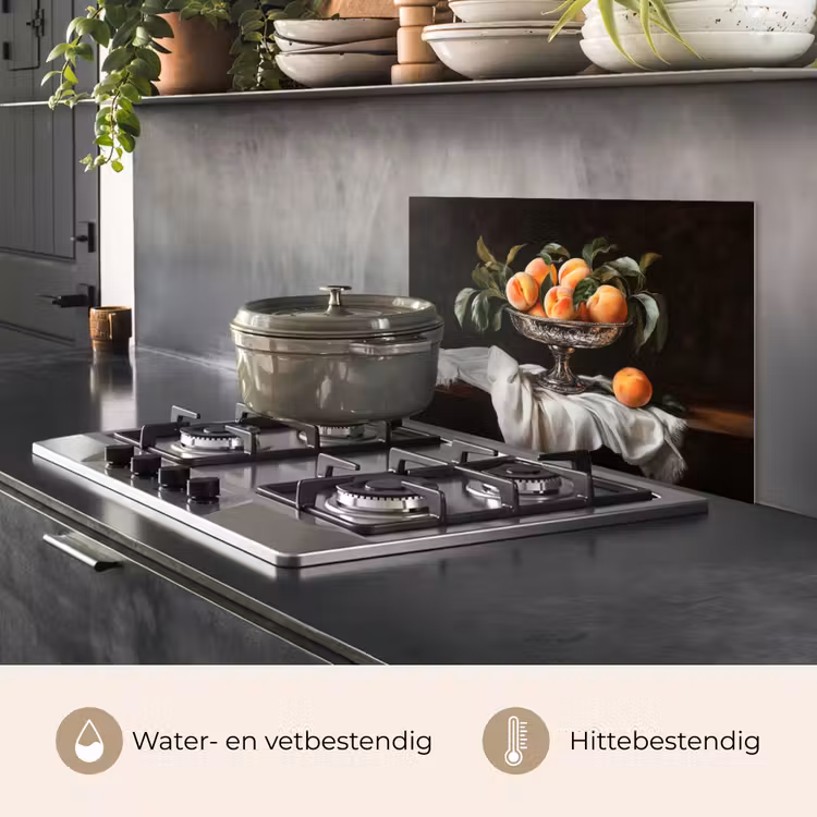 Spatscherm keuken - Stilleven - Perziken - Vintage — 7