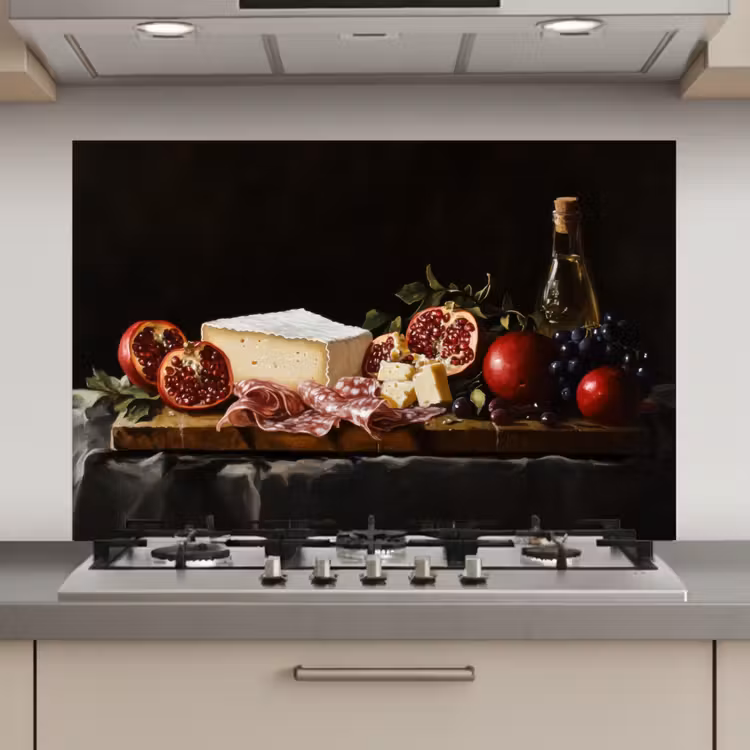 Spatscherm keuken - Stilleven - Vintage - Borrelplank — 1