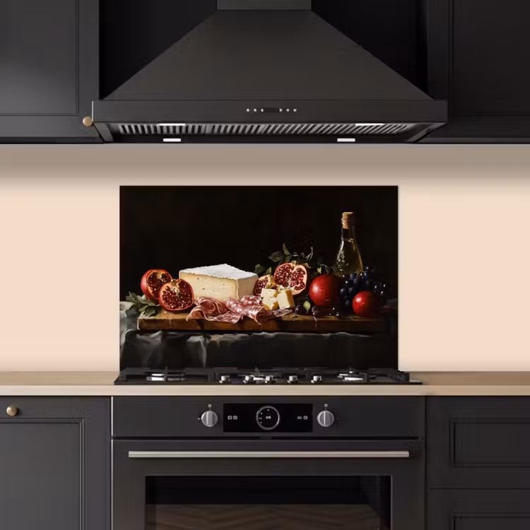 Spatscherm keuken - Stilleven - Vintage - Borrelplank — 2