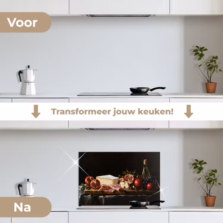 Spatscherm keuken - Stilleven - Vintage - Borrelplank — 3