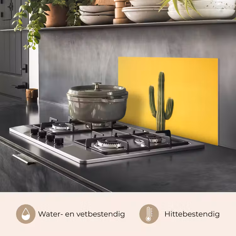 Spatscherm keuken - Cactus - Groen - Minimalistisch — 7