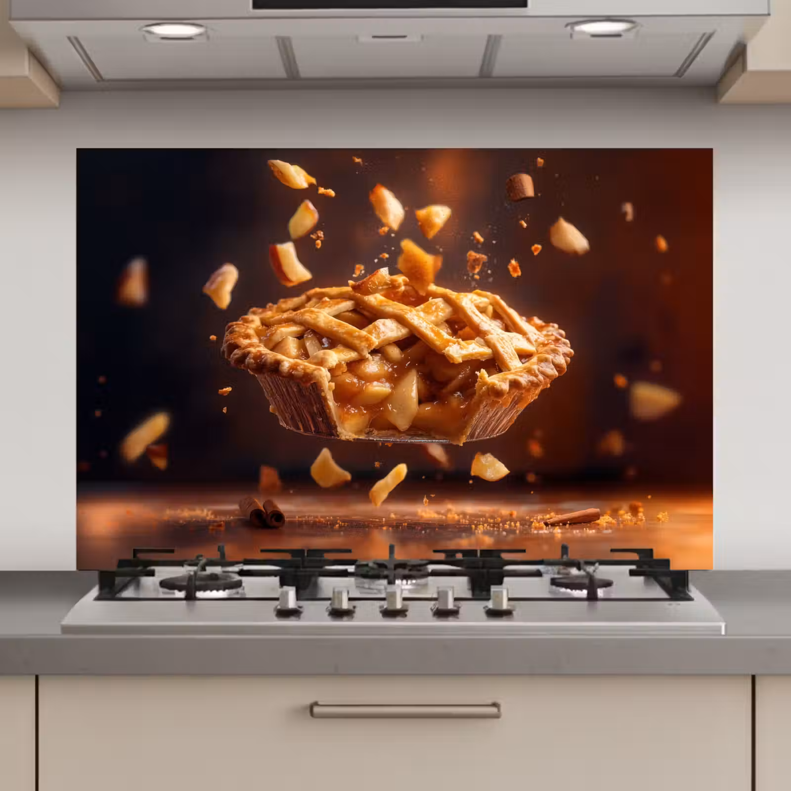 Spatscherm keuken - Appel - Taart - Warm - Eten — 1