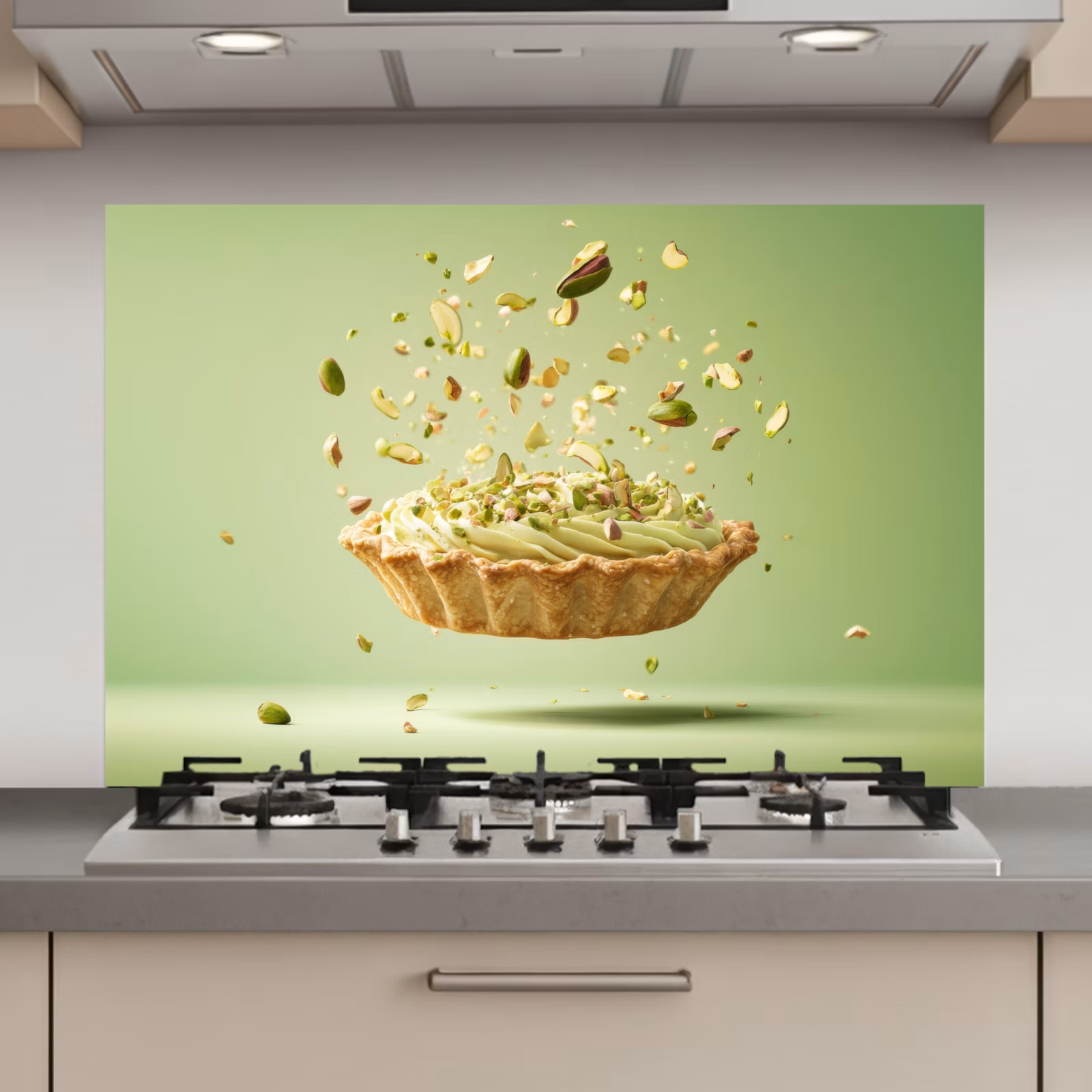 Spatscherm keuken - Pistache - Taart - Noten - Eten — 1