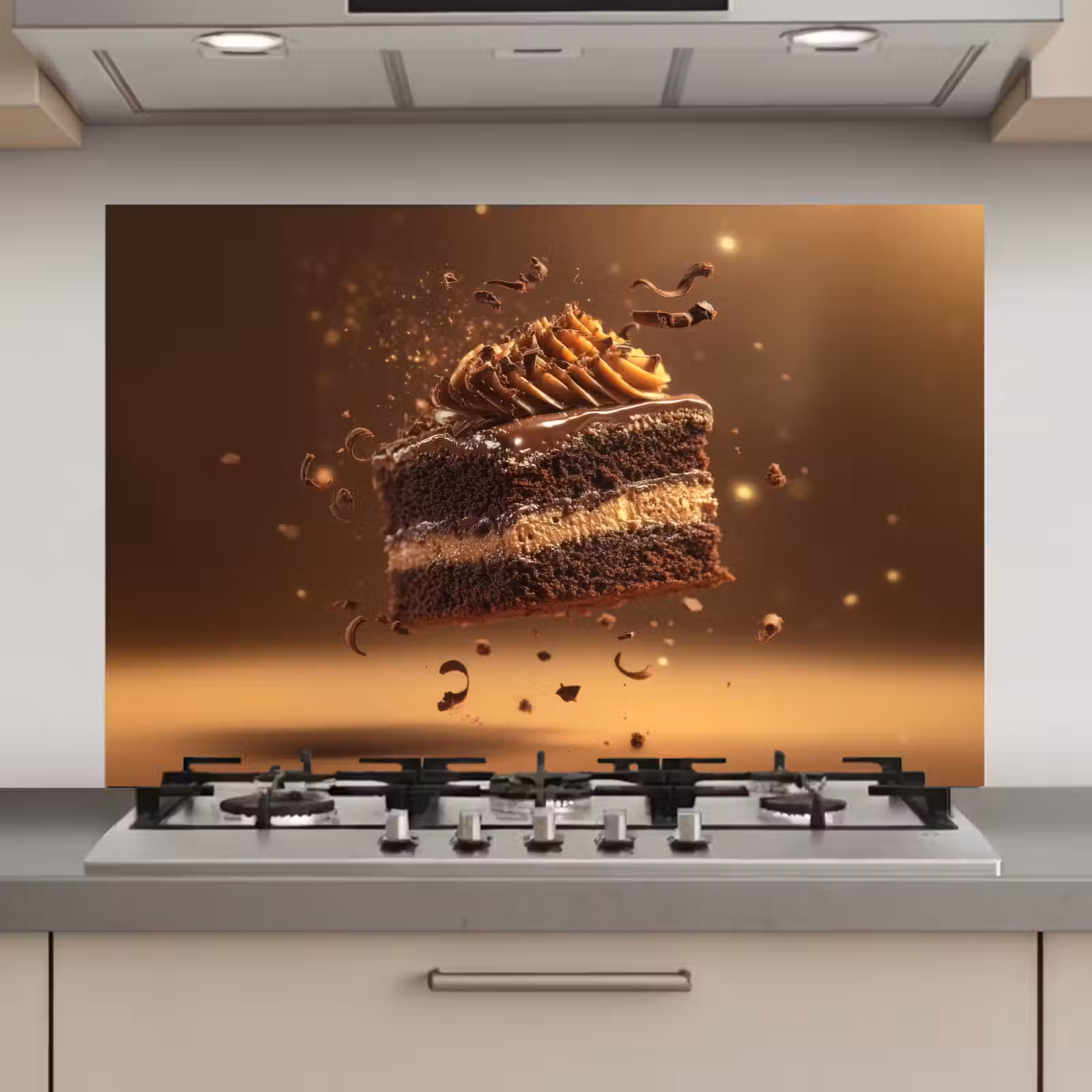 Spatscherm keuken - Taart - Chocolade - Eten - Brownie — 1
