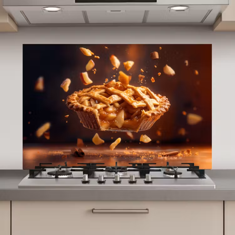 Spatscherm keuken - Appel - Taart - Warm - Eten — 1