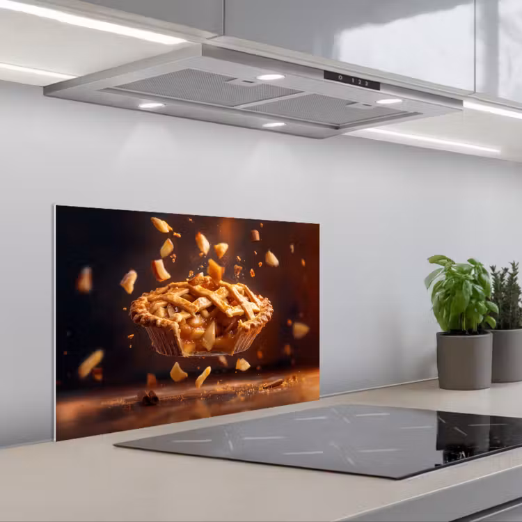 Spatscherm keuken - Appel - Taart - Warm - Eten — 5
