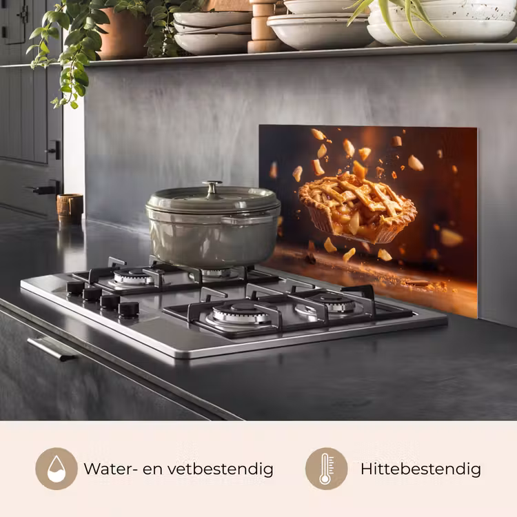 Spatscherm keuken - Appel - Taart - Warm - Eten — 7