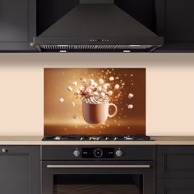 Spatscherm keuken - Chocomelk - Drinken - Warm - Bruin — 2