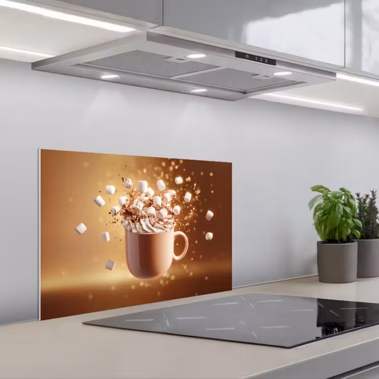 Spatscherm keuken - Chocomelk - Drinken - Warm - Bruin — 5