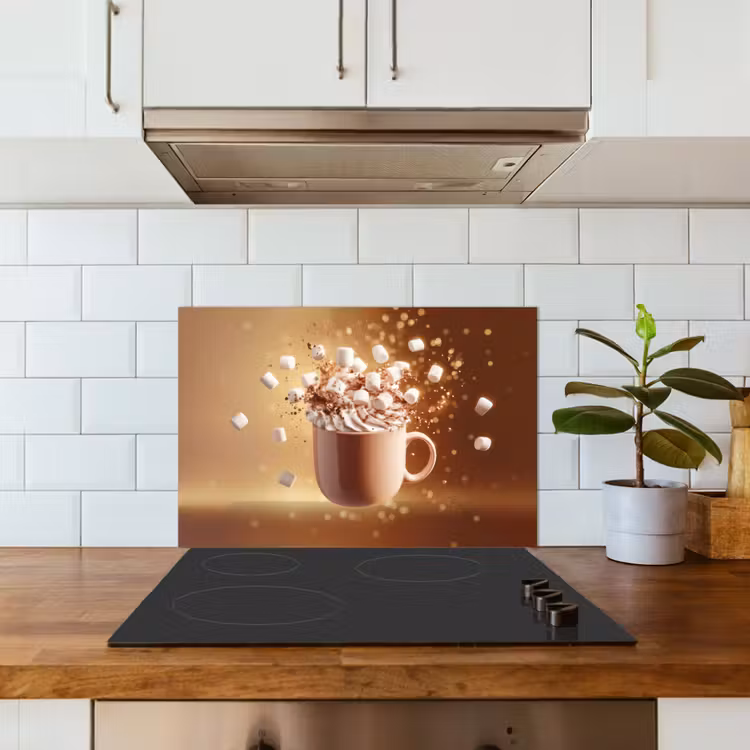 Spatscherm keuken - Chocomelk - Drinken - Warm - Bruin — 6