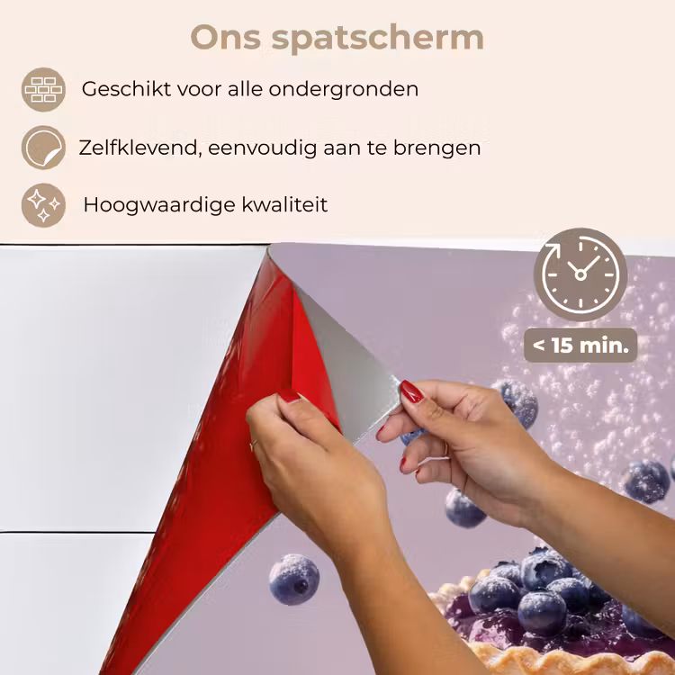 Spatscherm keuken - Eten - Taart - Bessen - Blauw — 4
