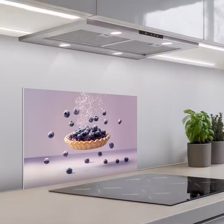 Spatscherm keuken - Eten - Taart - Bessen - Blauw — 5