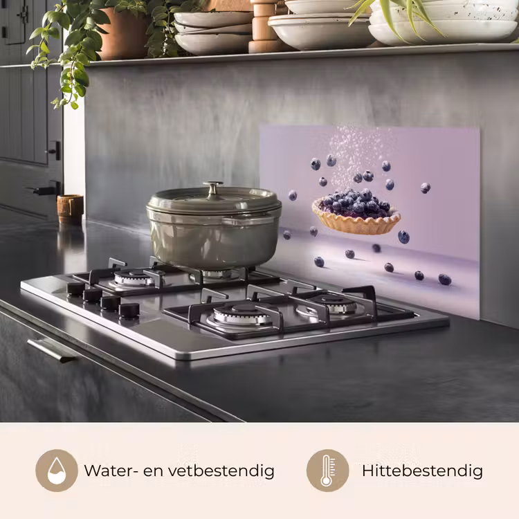 Spatscherm keuken - Eten - Taart - Bessen - Blauw — 7