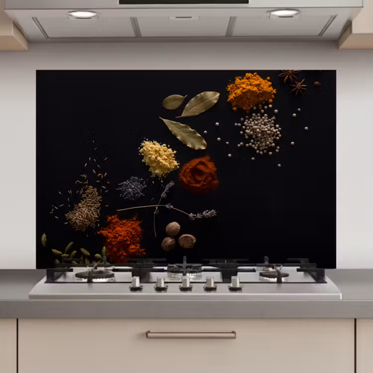 Spatscherm keuken - Kruidige Constellatie — 1