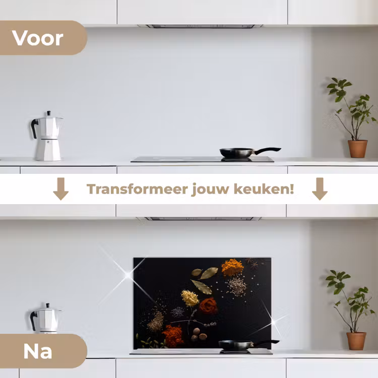 Spatscherm keuken - Kruidige Constellatie — 3