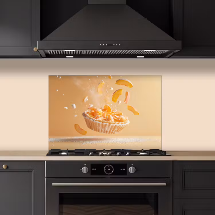 Spatscherm keuken - Peach - Eten - Taart - Oranje — 2