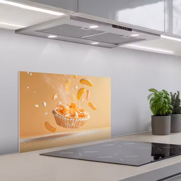 Spatscherm keuken - Peach - Eten - Taart - Oranje — 5