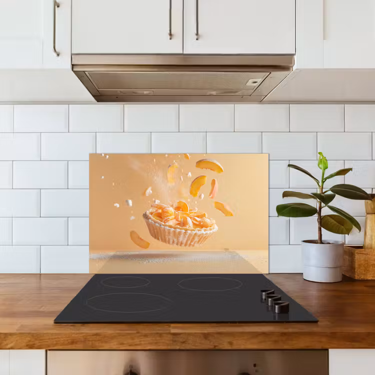 Spatscherm keuken - Peach - Eten - Taart - Oranje — 6