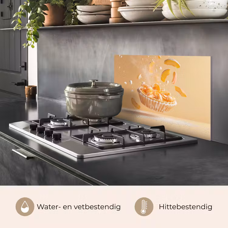 Spatscherm keuken - Peach - Eten - Taart - Oranje — 7