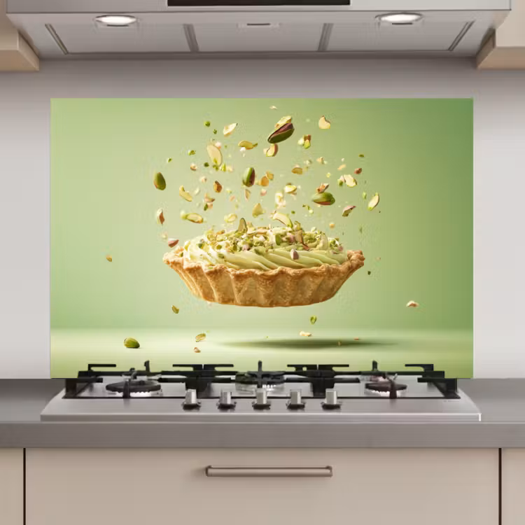 Spatscherm keuken - Pistache - Taart - Noten - Eten — 1