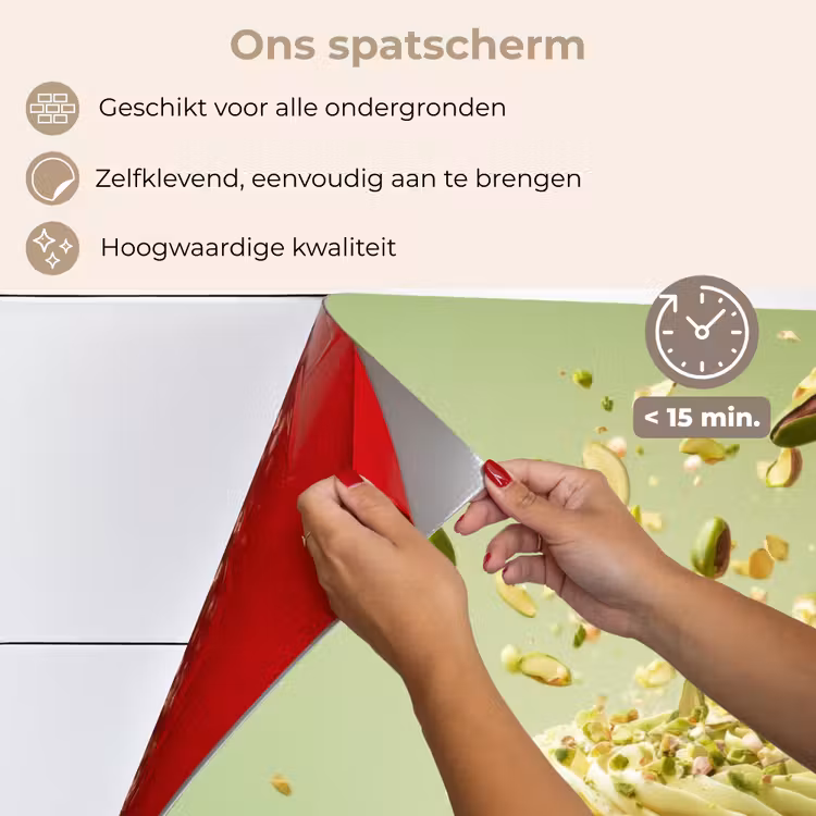 Spatscherm keuken - Pistache - Taart - Noten - Eten — 4