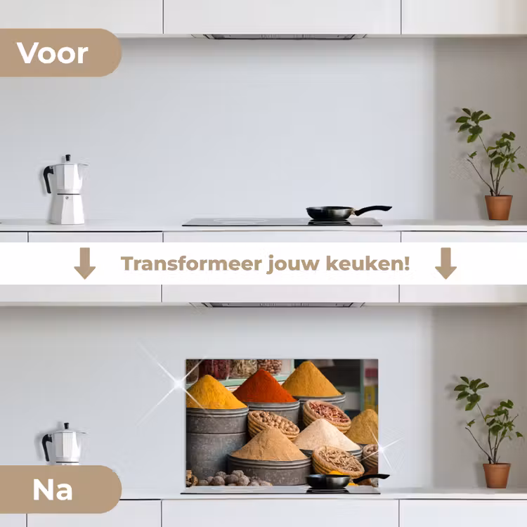 Spatscherm keuken - Specerijenmarkt Impressie — 3