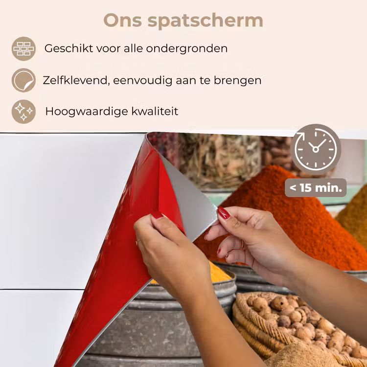 Spatscherm keuken - Specerijenmarkt Impressie — 4