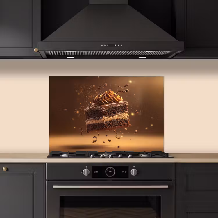 Spatscherm keuken - Taart - Chocolade - Eten - Brownie — 2