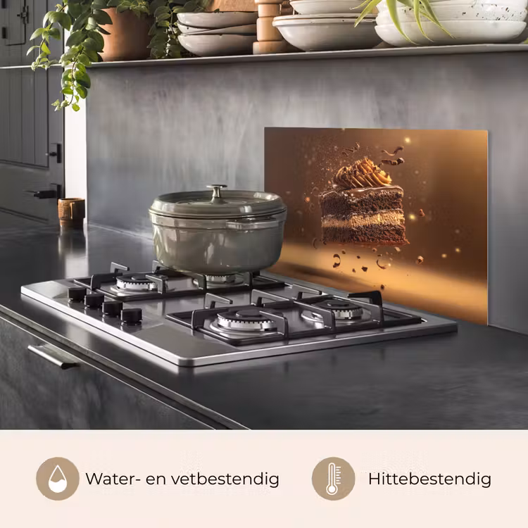 Spatscherm keuken - Taart - Chocolade - Eten - Brownie — 7