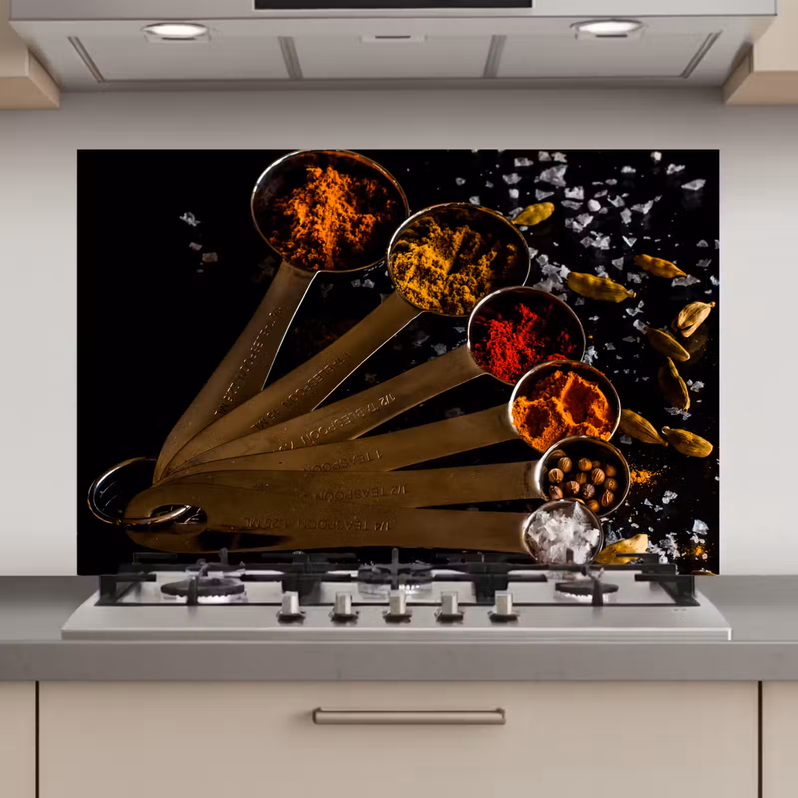 Spatscherm keuken - Maatlepel Melange — 1