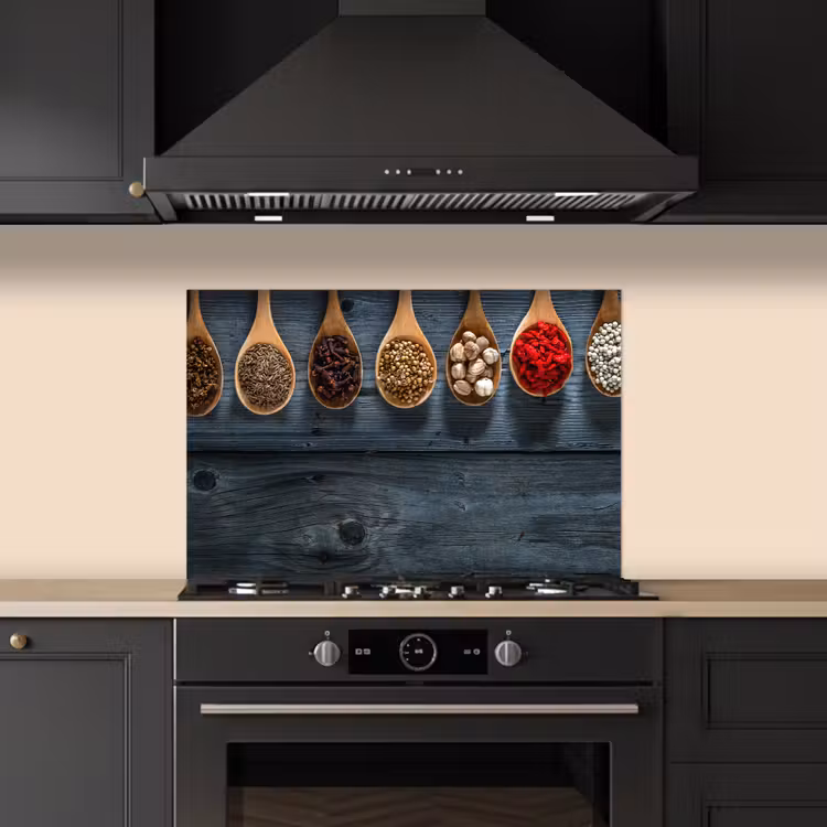 Spatscherm keuken - Houten Lepels Harmonie — 2