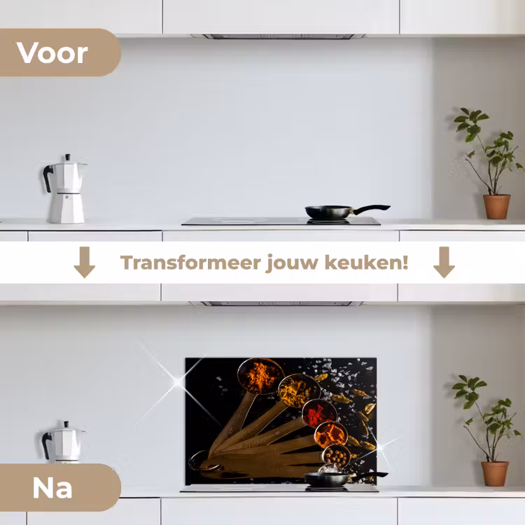 Spatscherm keuken - Maatlepel Melange — 3