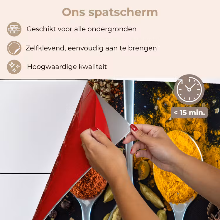 Spatscherm keuken - Mozaïek van Kruiden en Specerijen — 4