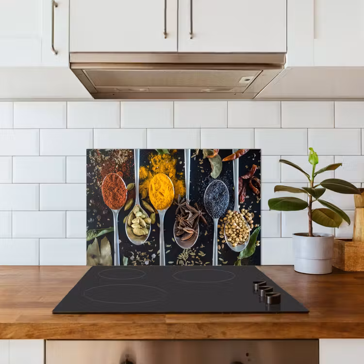 Spatscherm keuken - Mozaïek van Kruiden en Specerijen — 6