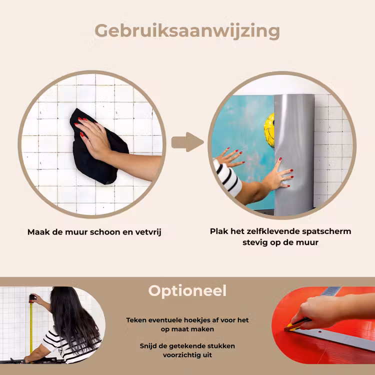 Spatscherm keuken - Ballon - Geel - Smiley — 8