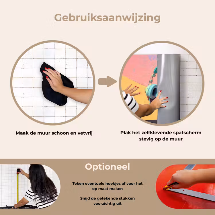 Spatscherm keuken - Koptelefoon - Mintgroen - Draad — 8