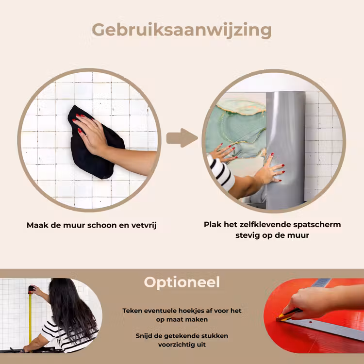 Spatscherm keuken - Goud - Marmer - Groen - luxe - Glitter - Marmerlook — 8