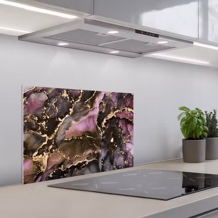 Spatscherm keuken - Marmer - Gold - Steen - Abstract — 5