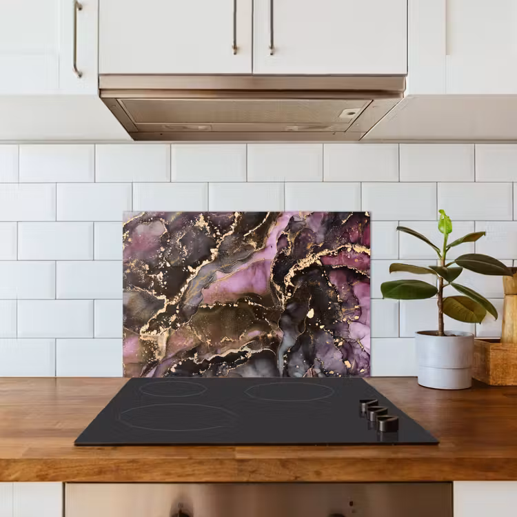 Spatscherm keuken - Marmer - Gold - Steen - Abstract — 6