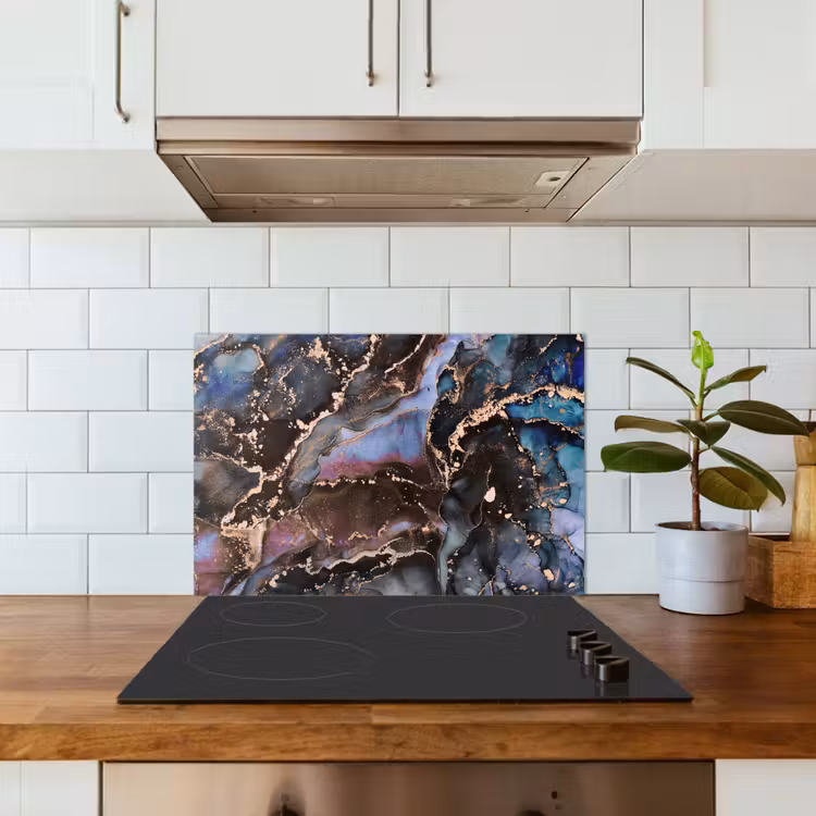 Spatscherm keuken - Marmer - Goud - Rosé — 6