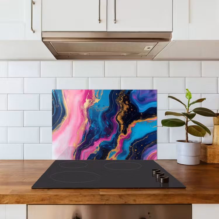 Spatscherm keuken - Marmer - Modern - Goud — 6