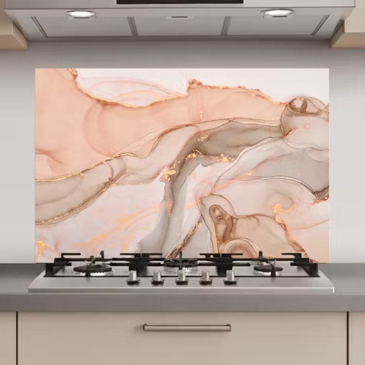 Spatscherm keuken - Marmer - Roze - Rosé — 1