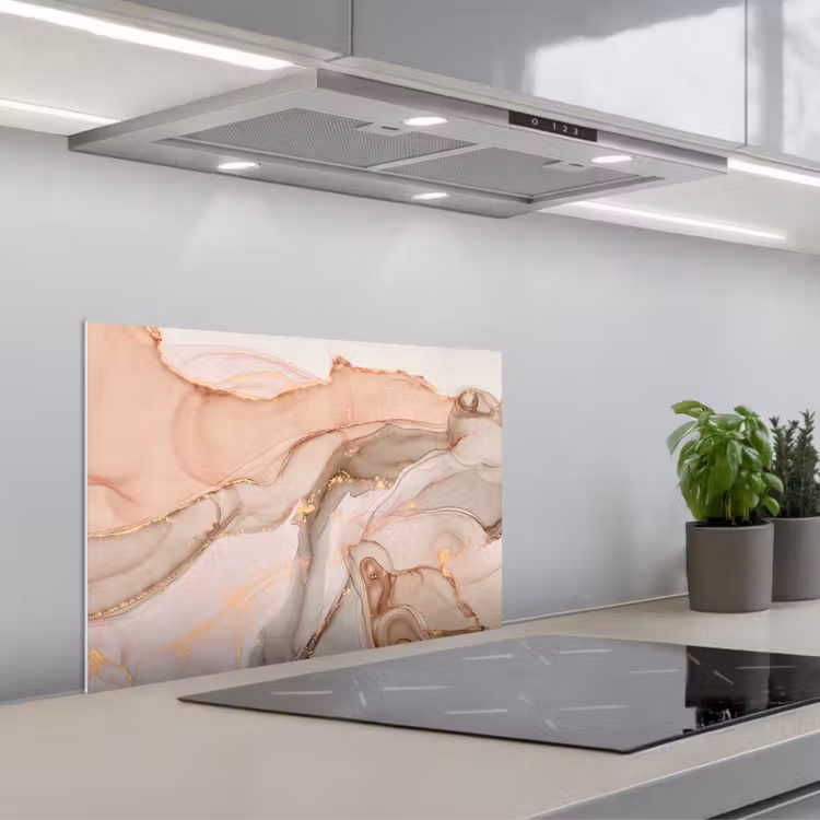 Spatscherm keuken - Marmer - Roze - Rosé — 5