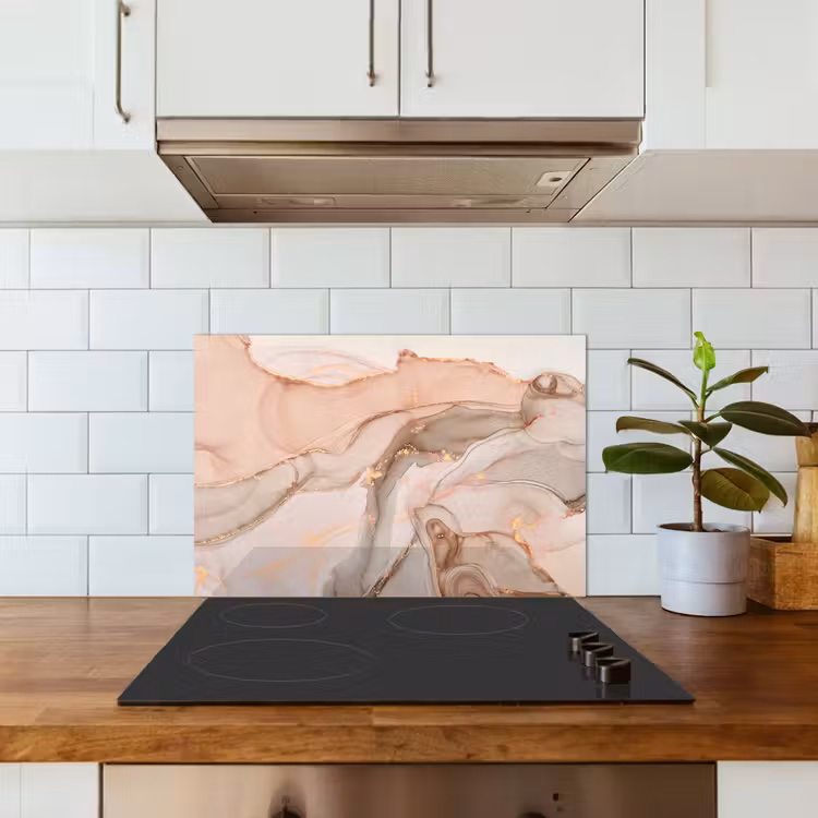 Spatscherm keuken - Marmer - Roze - Rosé — 6