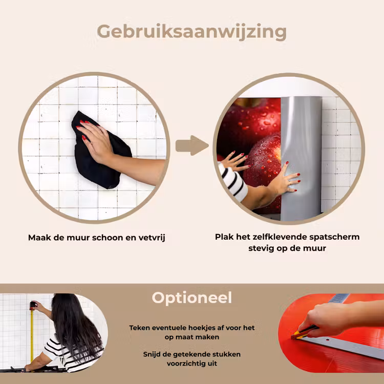 Spatscherm keuken - Rood - Appels - Fruit — 8