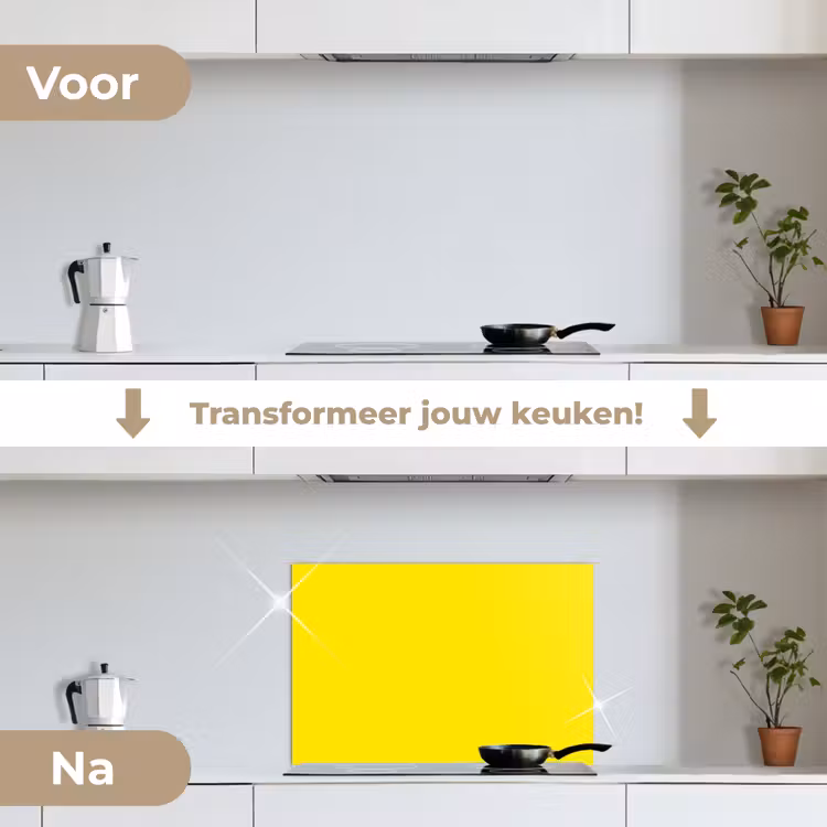 Spatscherm keuken - Geel - Citroen - Neon - Kleuren — 3