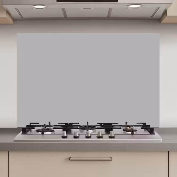 Spatscherm keuken - Grijs - Effen print — 1