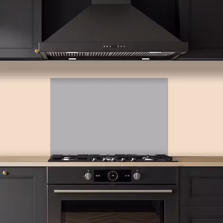 Spatscherm keuken - Grijs - Effen print — 2