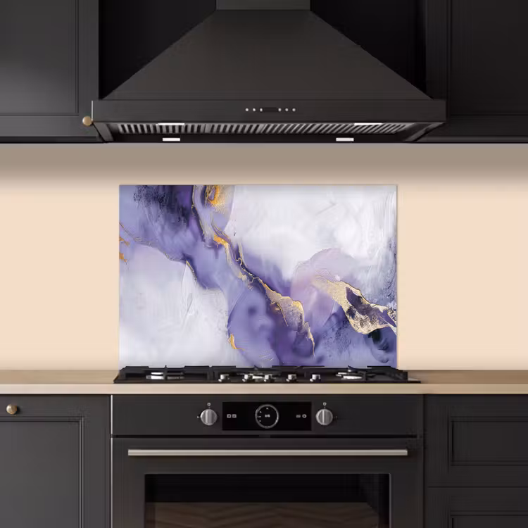Spatscherm keuken - Paars - Modern - Marmer - Abstract — 2