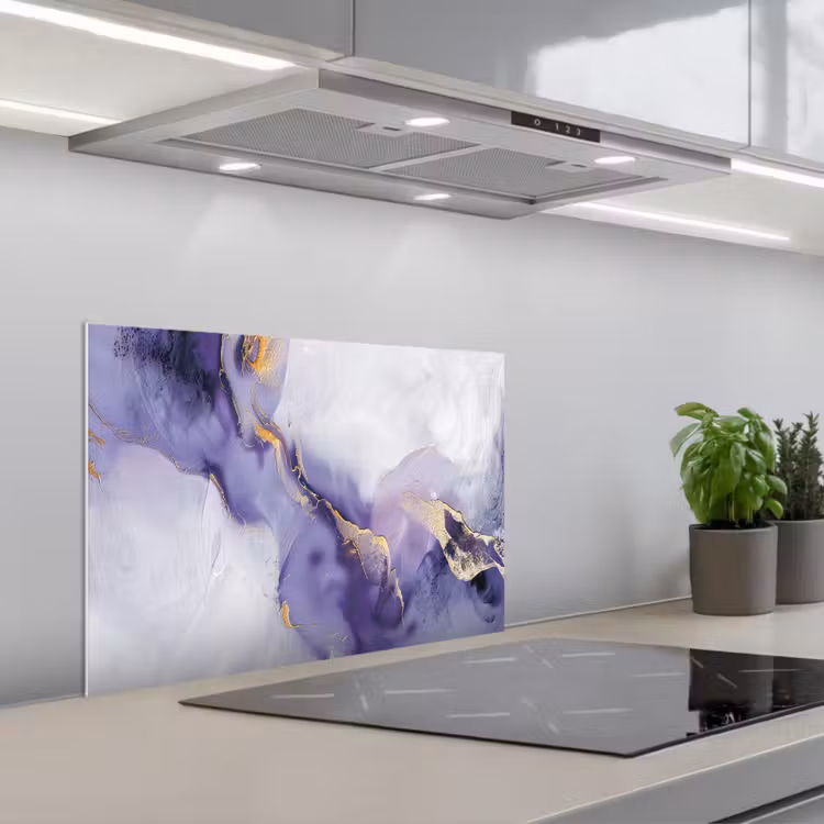 Spatscherm keuken - Paars - Modern - Marmer - Abstract — 5